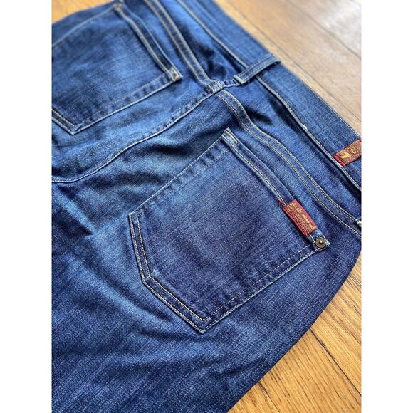 7 For All Mankind ‘The Skinny Crop & Roll’ Blue Jeans sz 28 - Picture 7 of 9